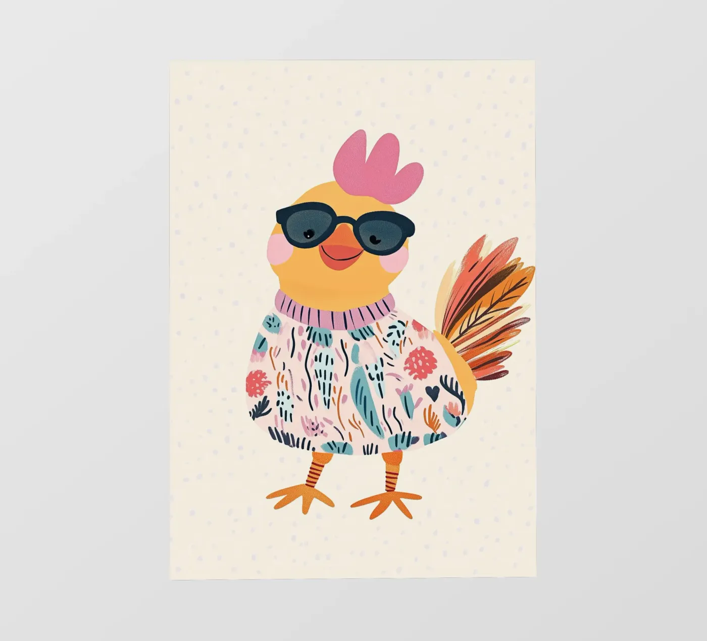 Mode kip fotobehang van Little Art Lab