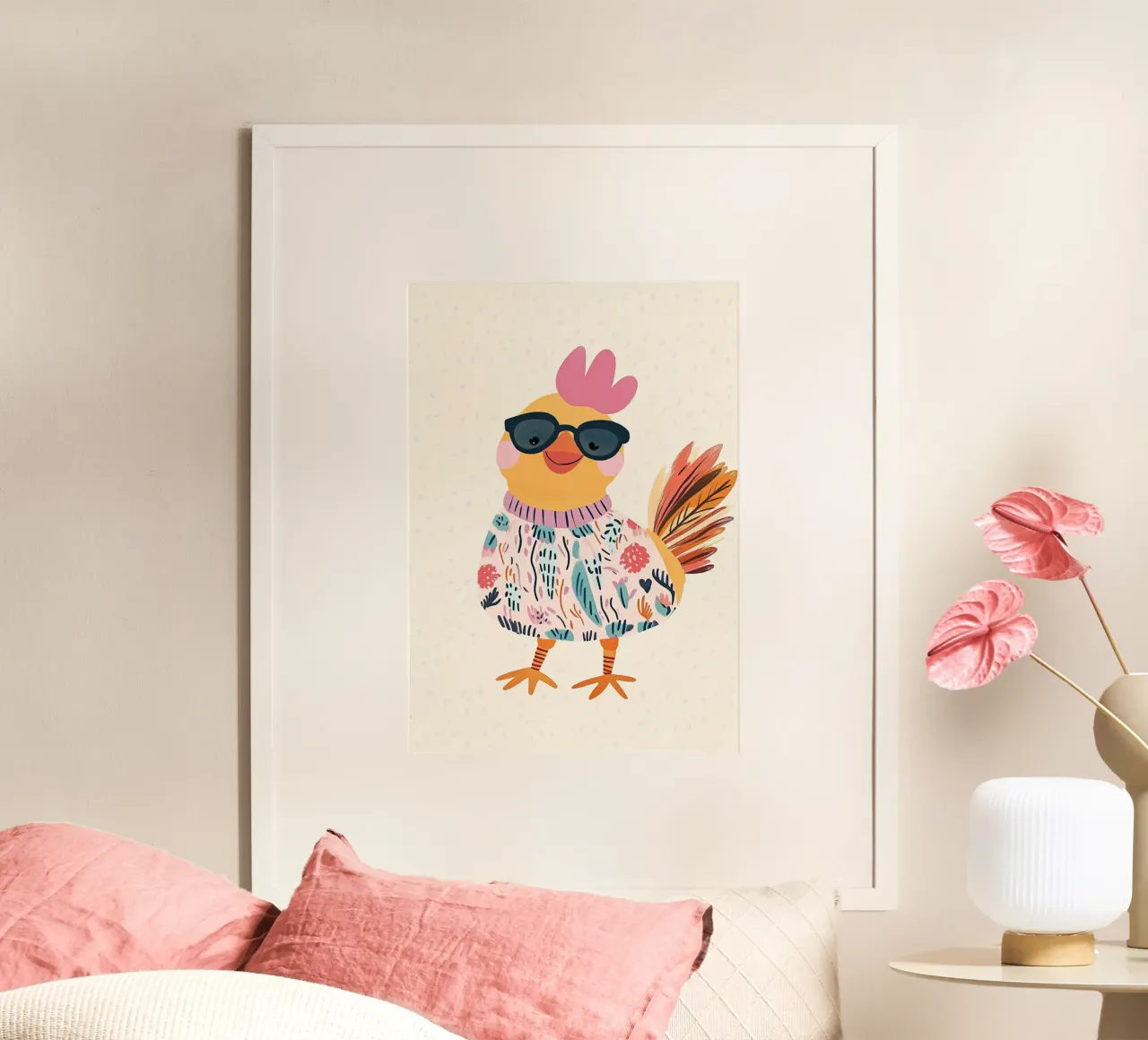 Pollo alla moda poster da Little Art Lab