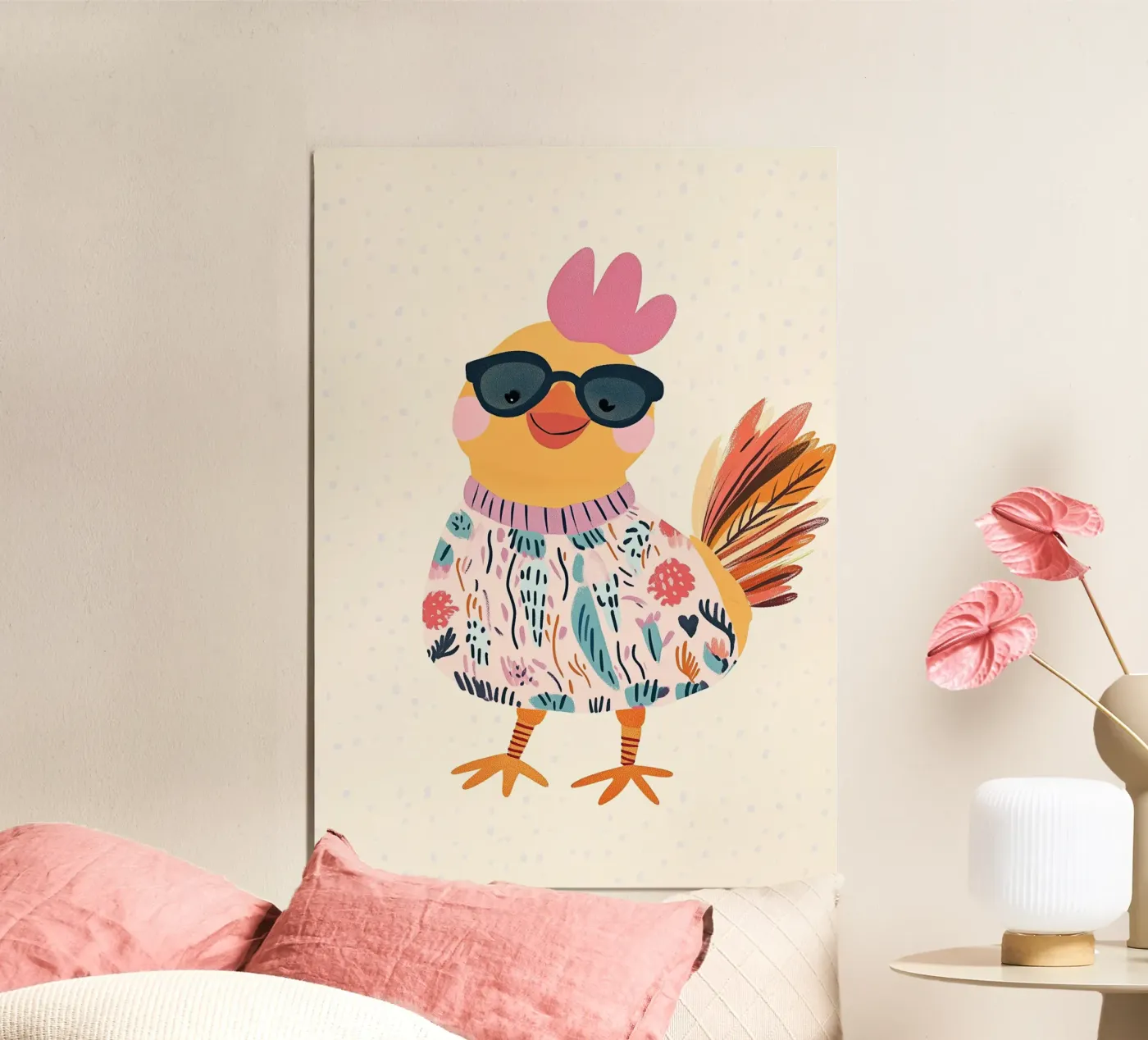Pollo alla moda poster da Little Art Lab