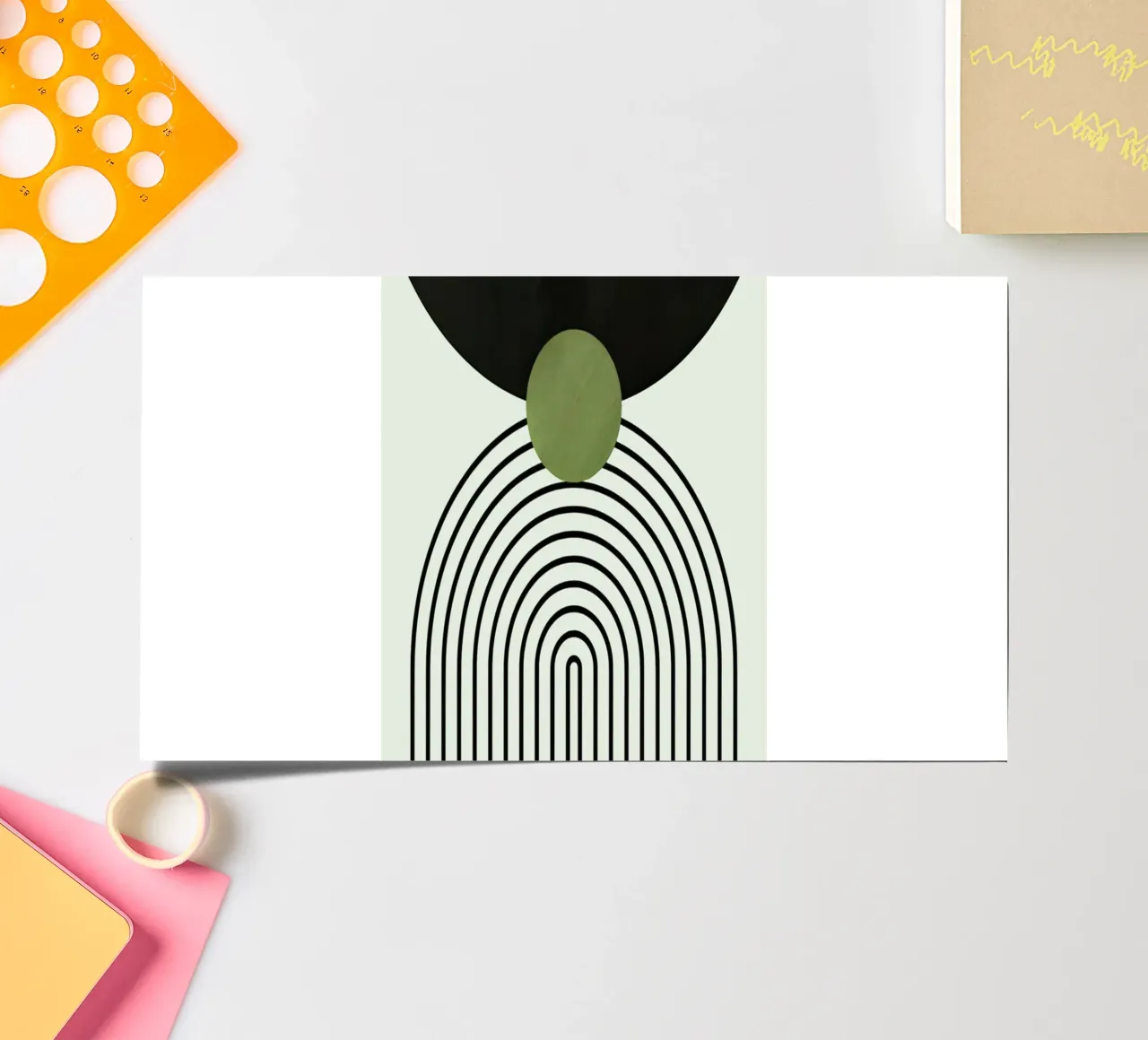 Abstract Eclipse stickervel van Sun Flower