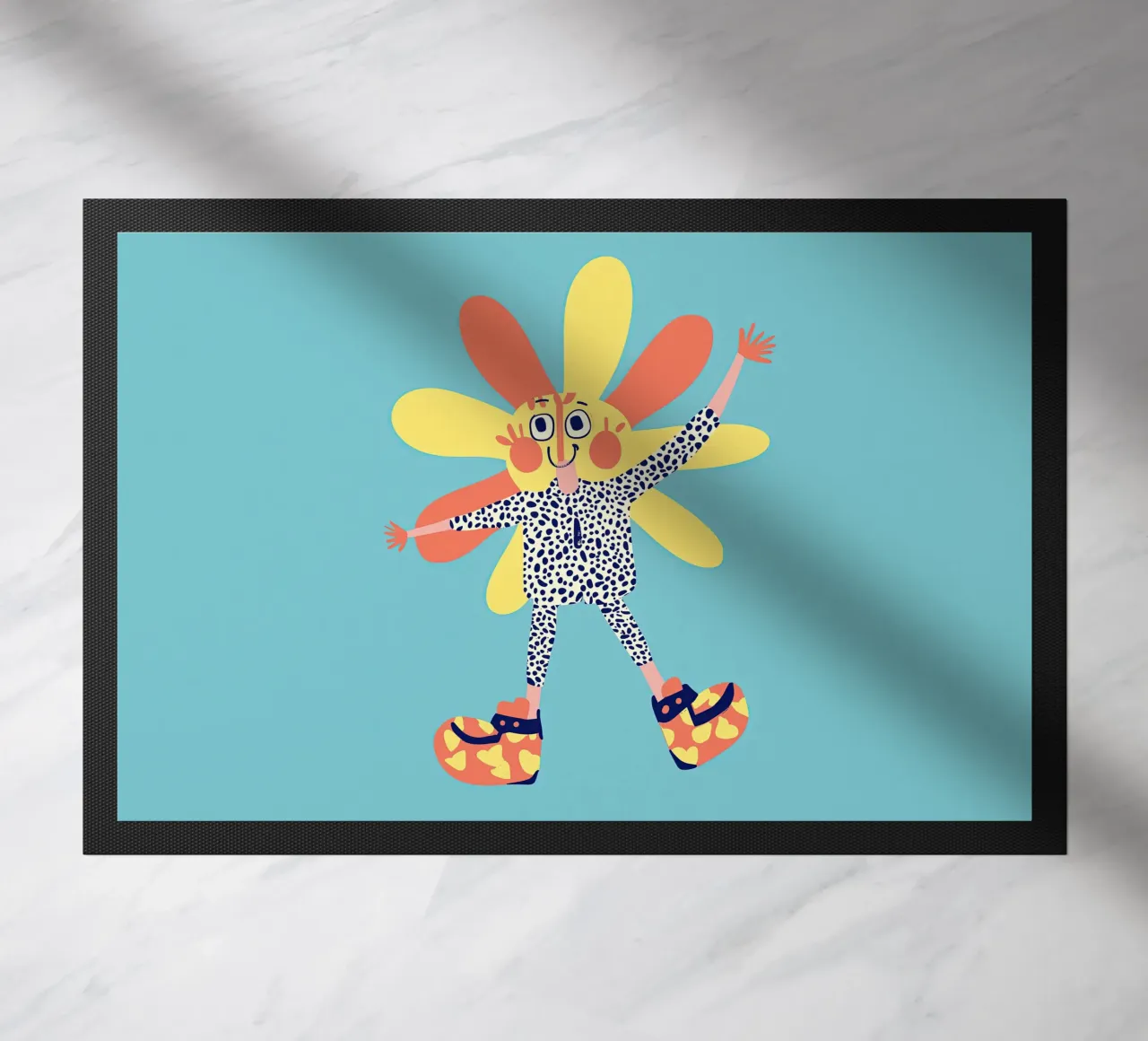 Flower dancing doormat by Little Art Lab