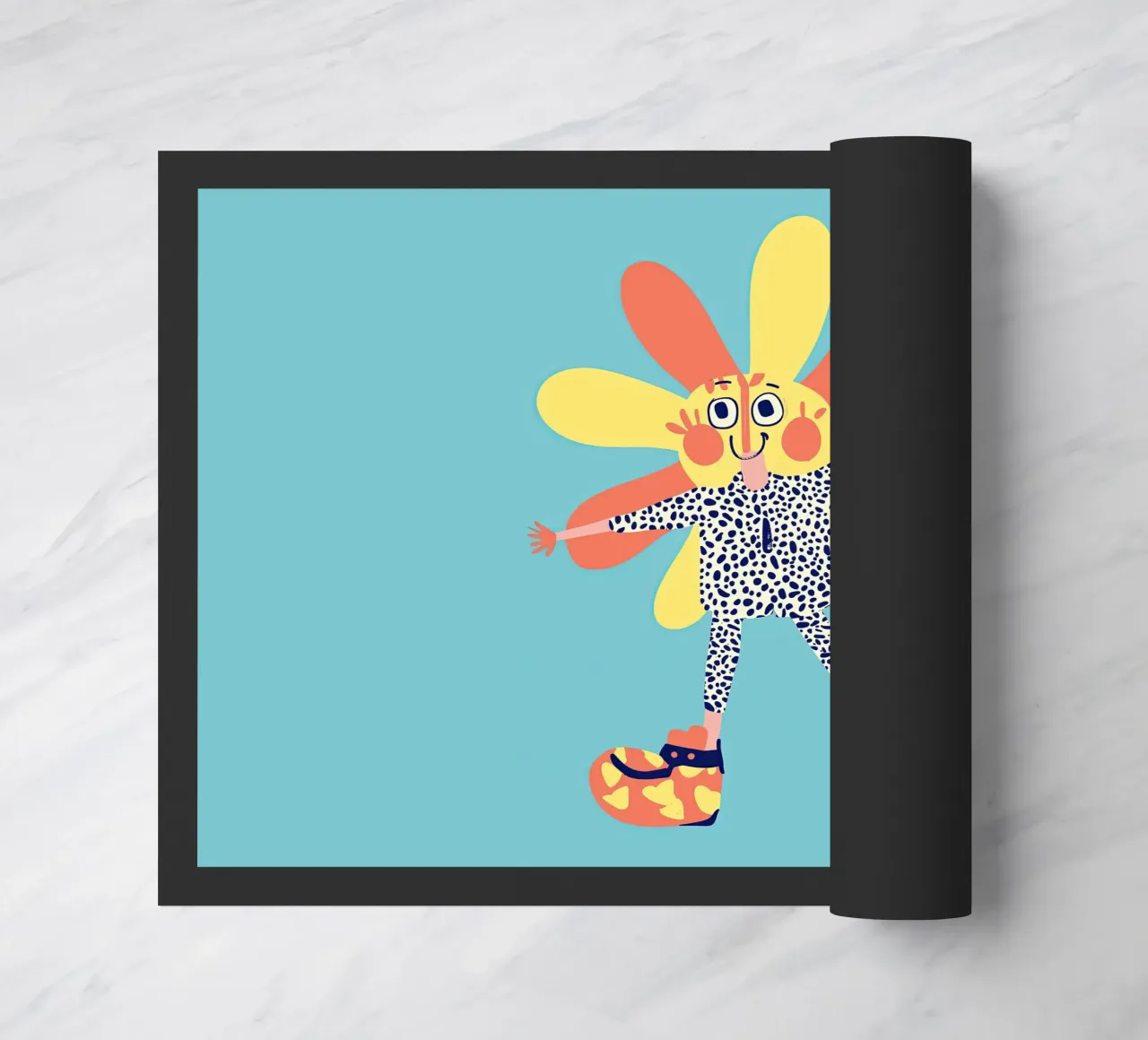 Flower dancing doormat by Little Art Lab