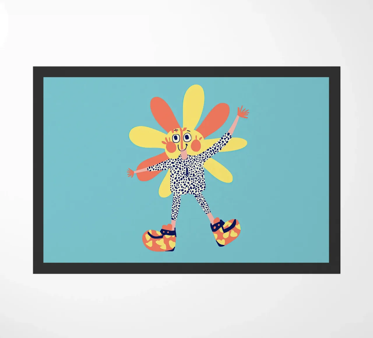 Flower dancing doormat by Little Art Lab