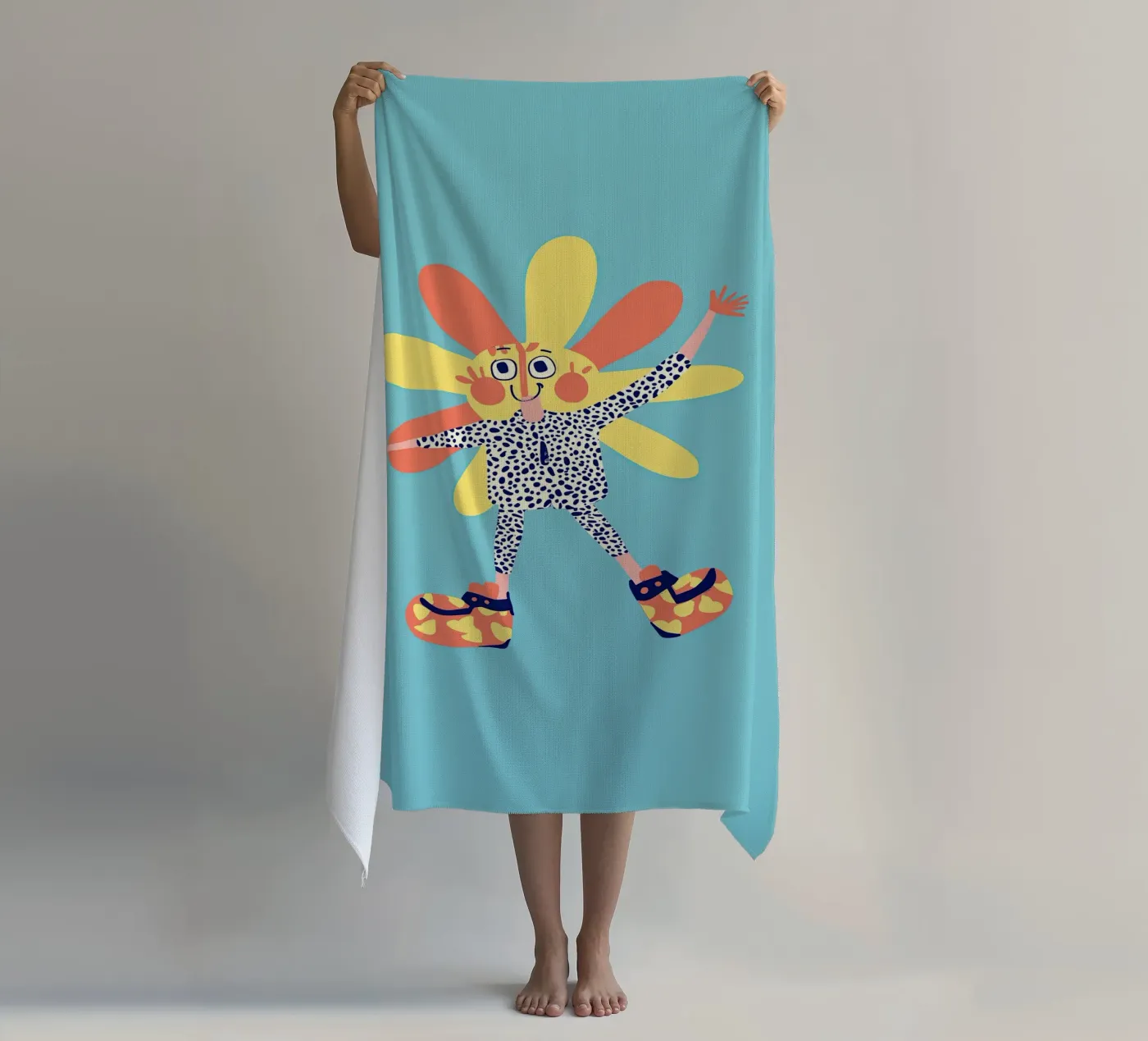 Flower dancing strandhanddoek van Little Art Lab