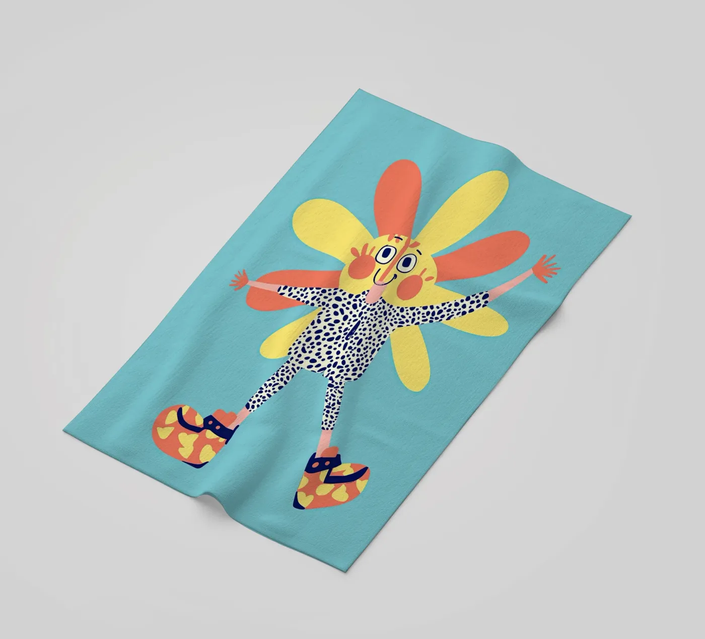 Flower dancing strandhanddoek van Little Art Lab