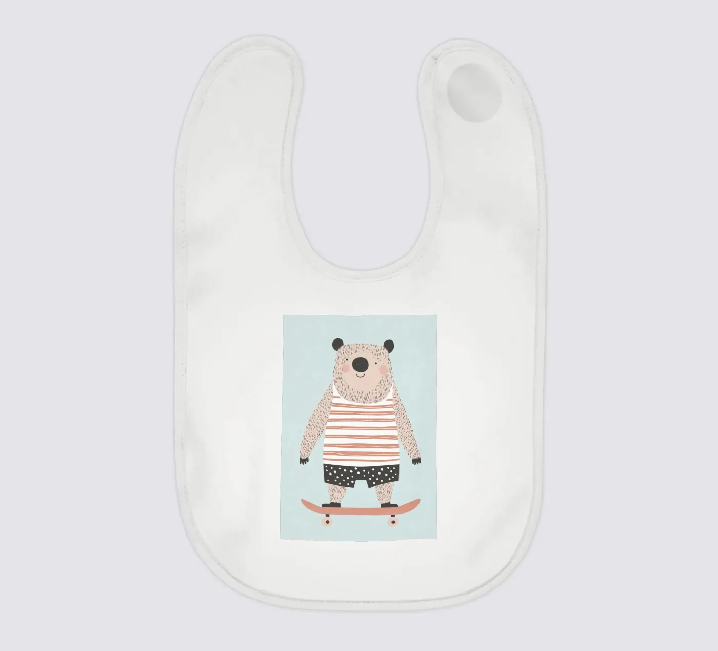 Bear Skating bavoir de Little Art Lab