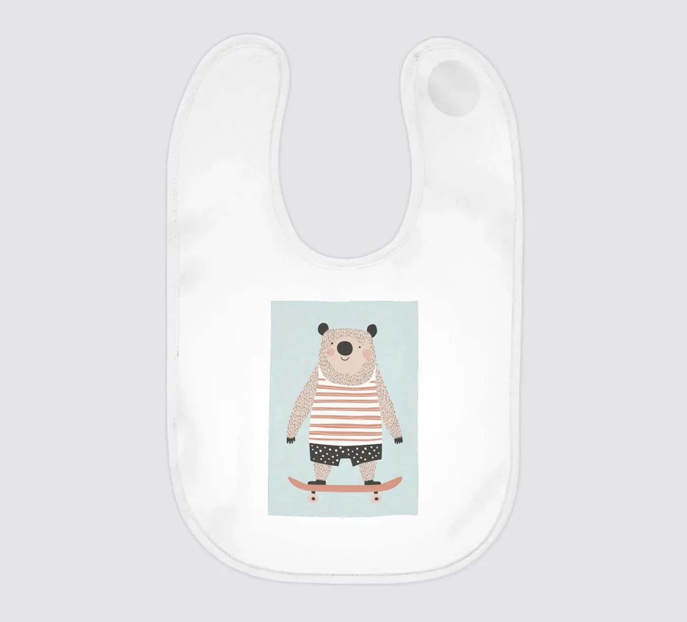 Bear Skating bavoir de Little Art Lab