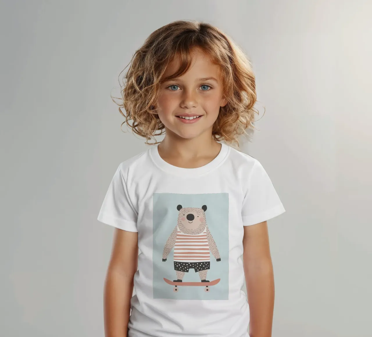 Bear Skating t-shirt bambini da Little Art Lab
