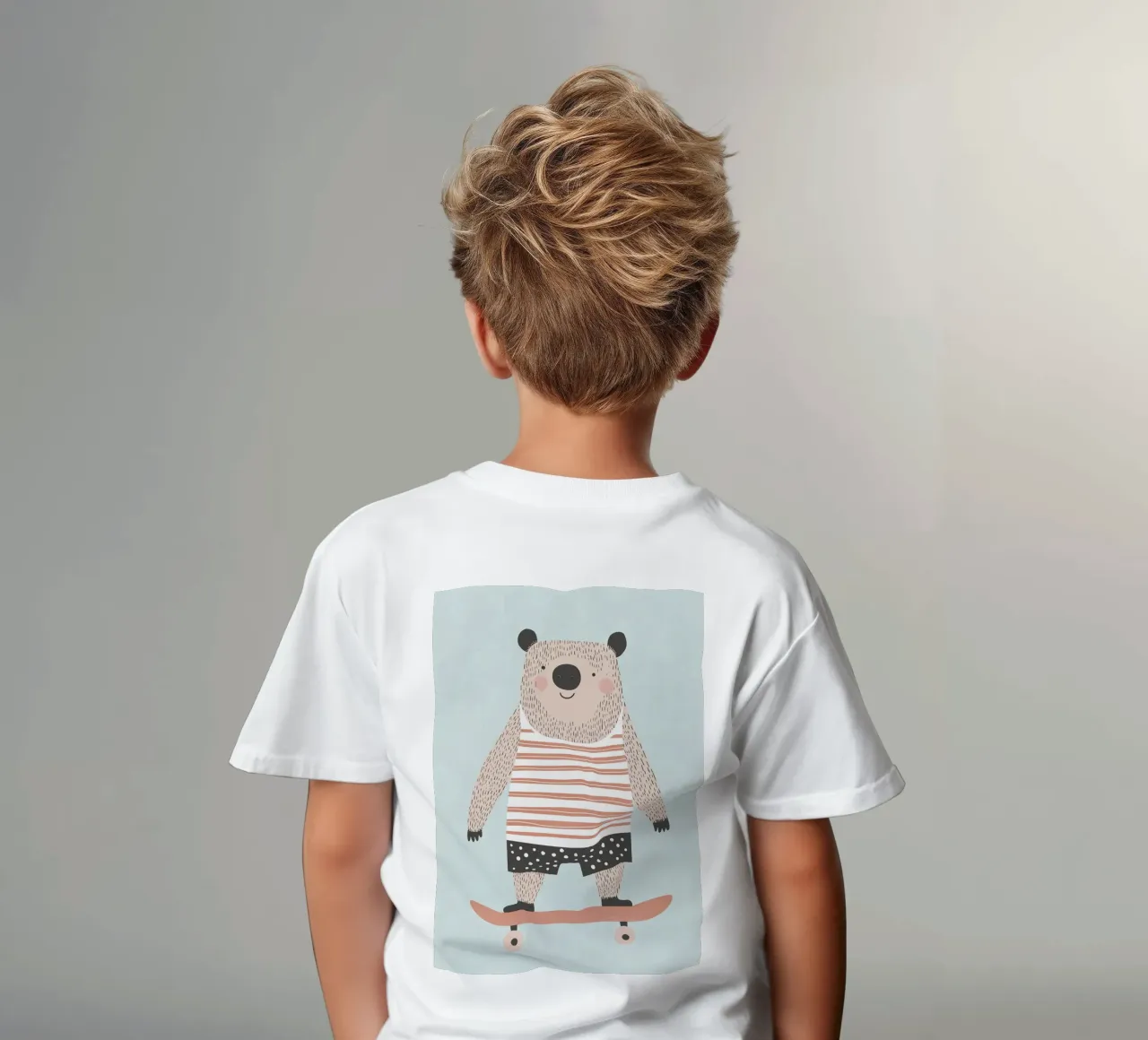 Bear Skating t-shirt bambini da Little Art Lab