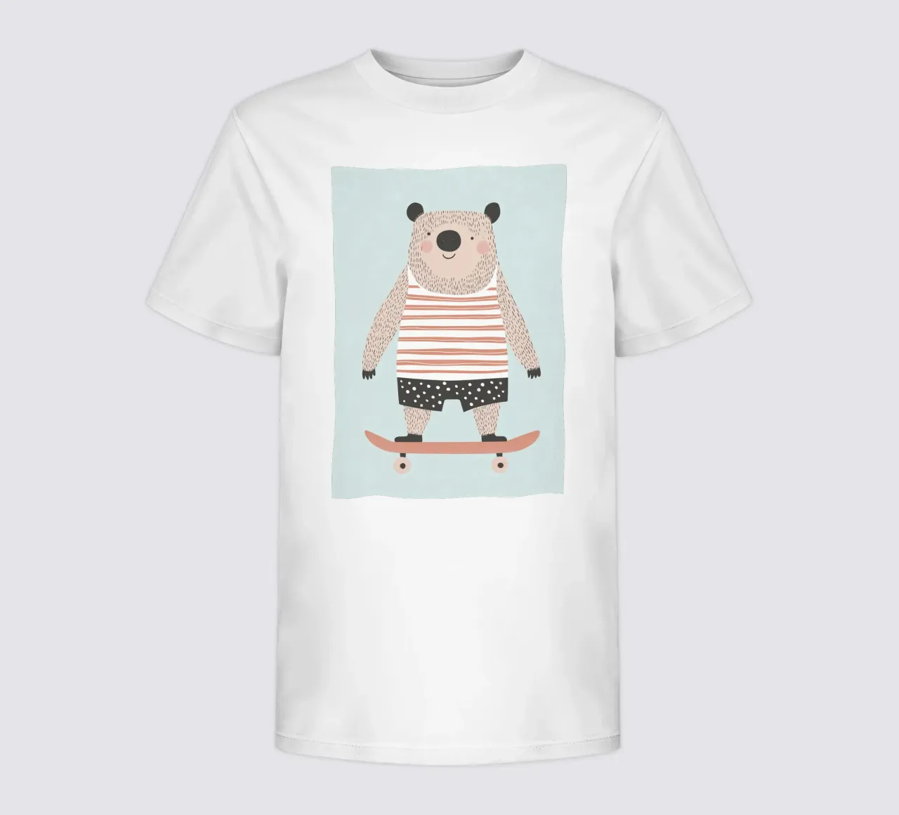 Bear Skating t-shirt bambini da Little Art Lab