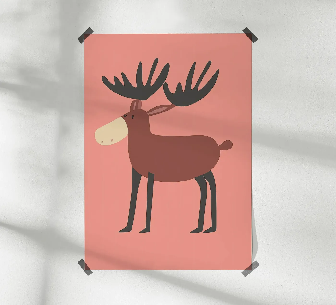 Big deer poster by Little Art Lab