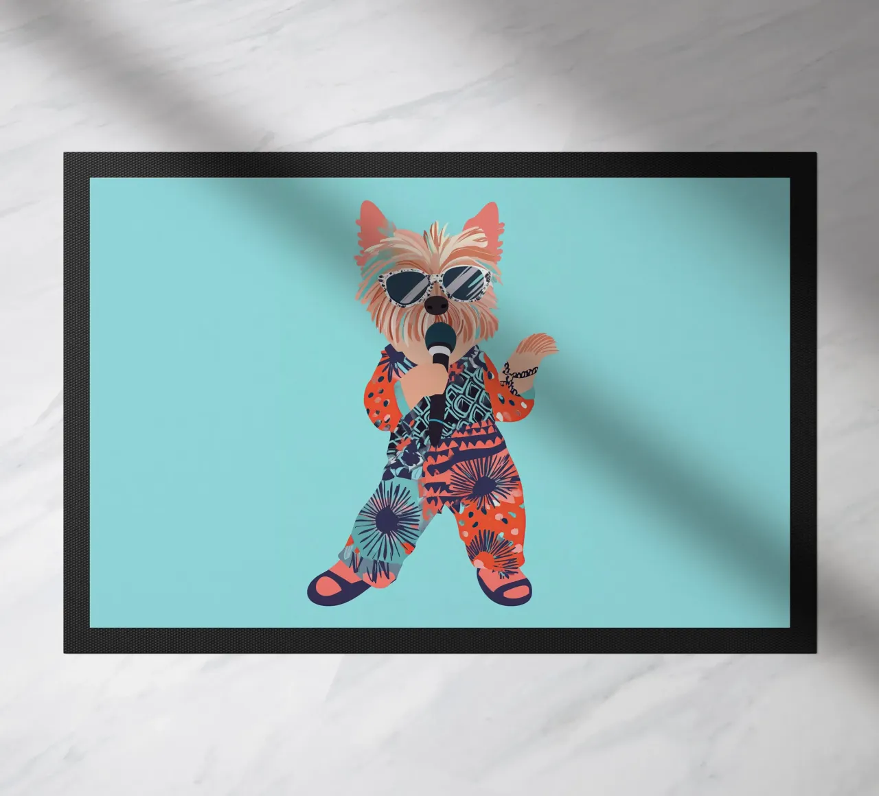 Cane che canta zerbino da Little Art Lab