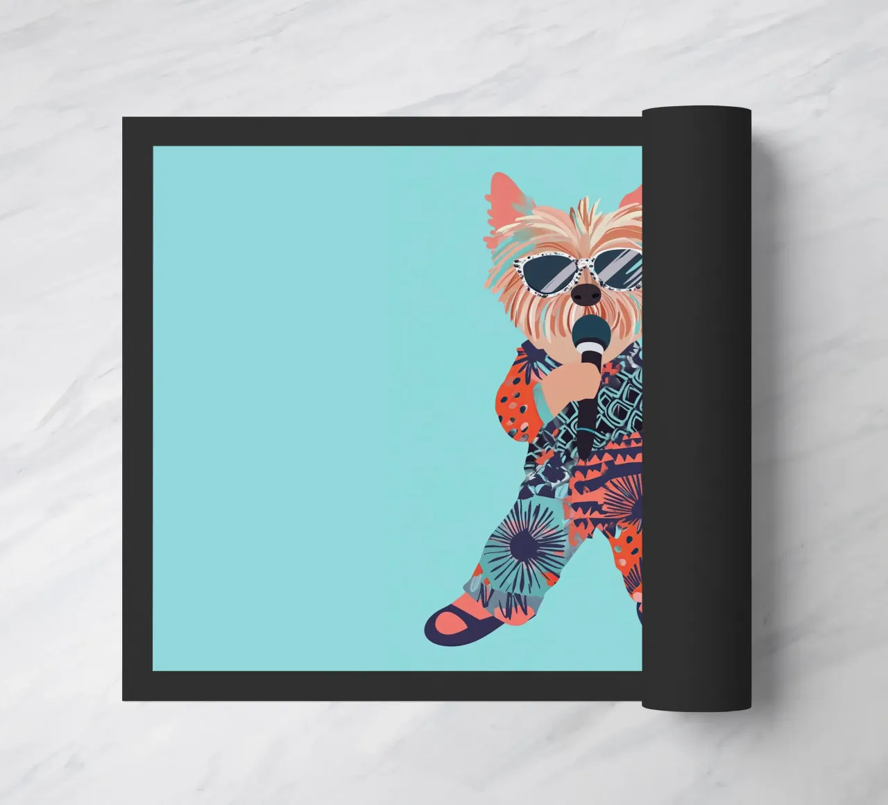 Cane che canta zerbino da Little Art Lab