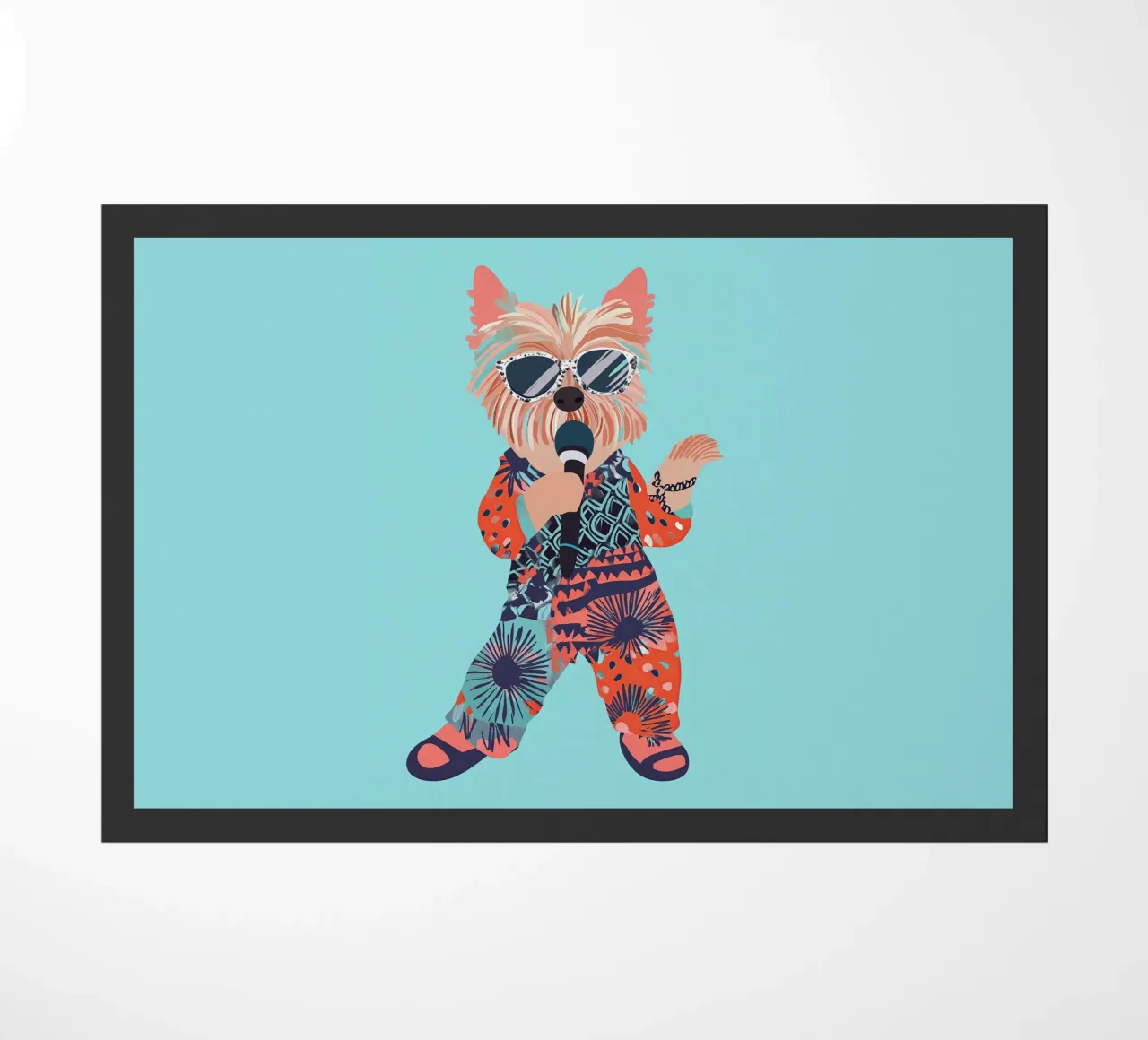 Cane che canta zerbino da Little Art Lab