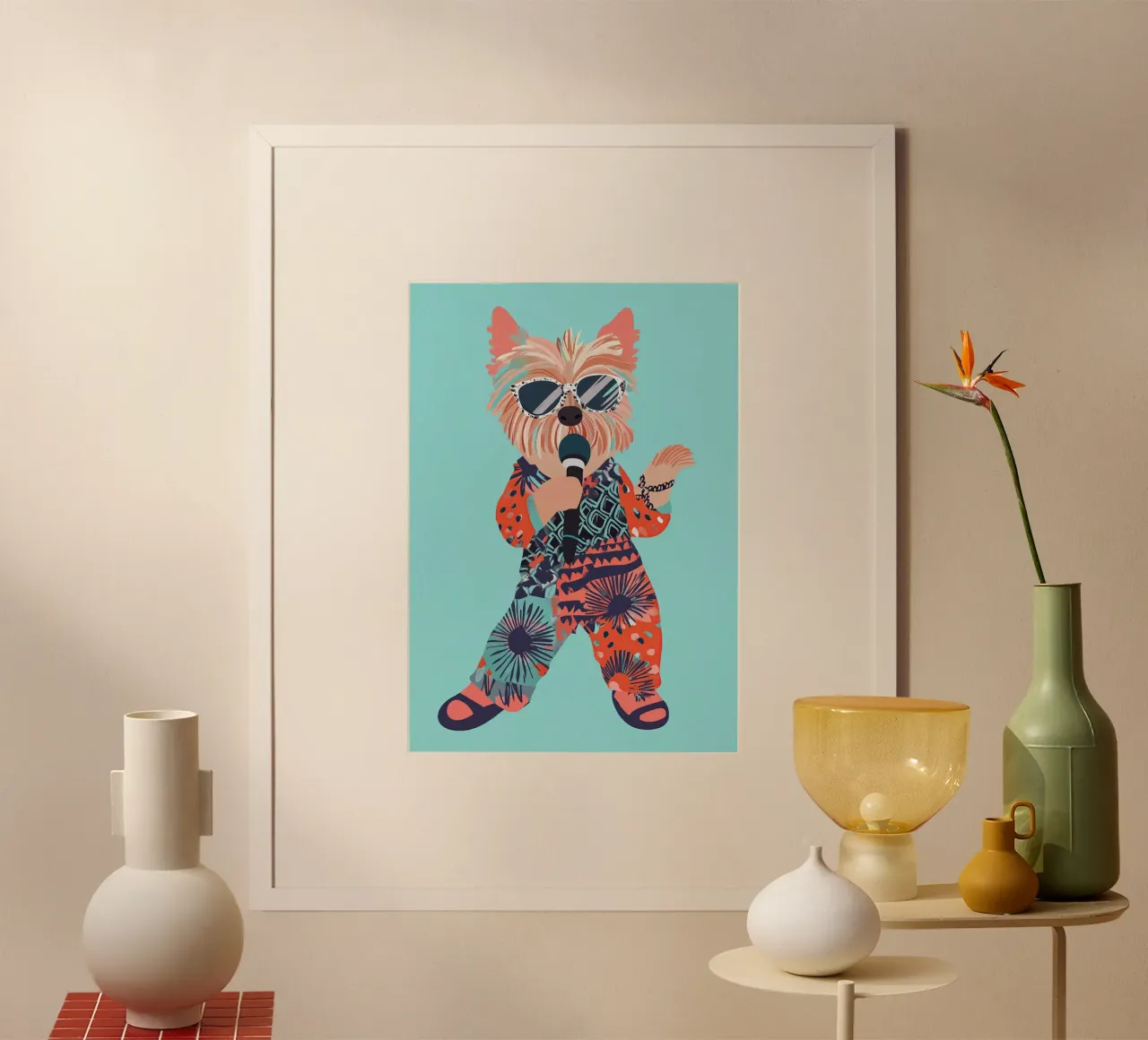 Cane che canta poster da Little Art Lab