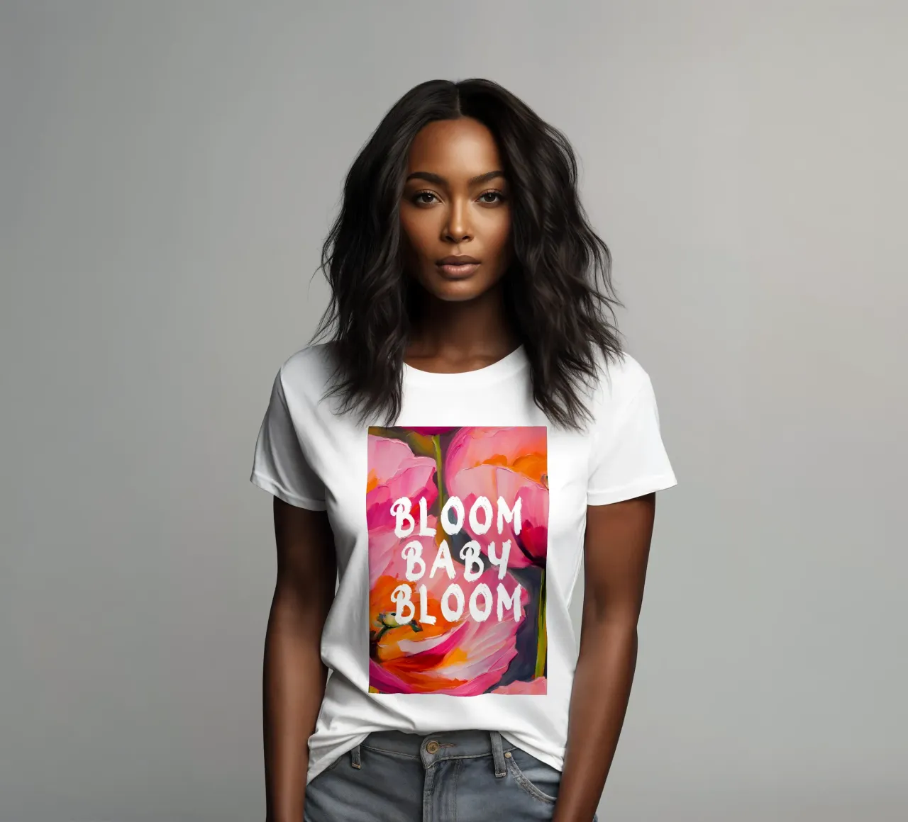 Bloom Baby Bloom women's fitted t-shirt by Ohkimiko