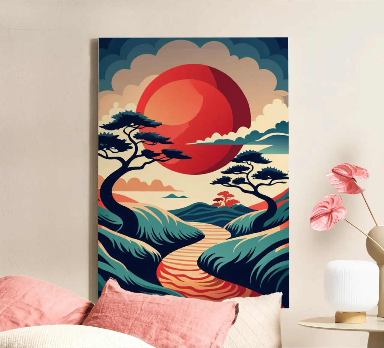 Serenità al tramonto tela con Cornice a cassetta da Artistic-shop