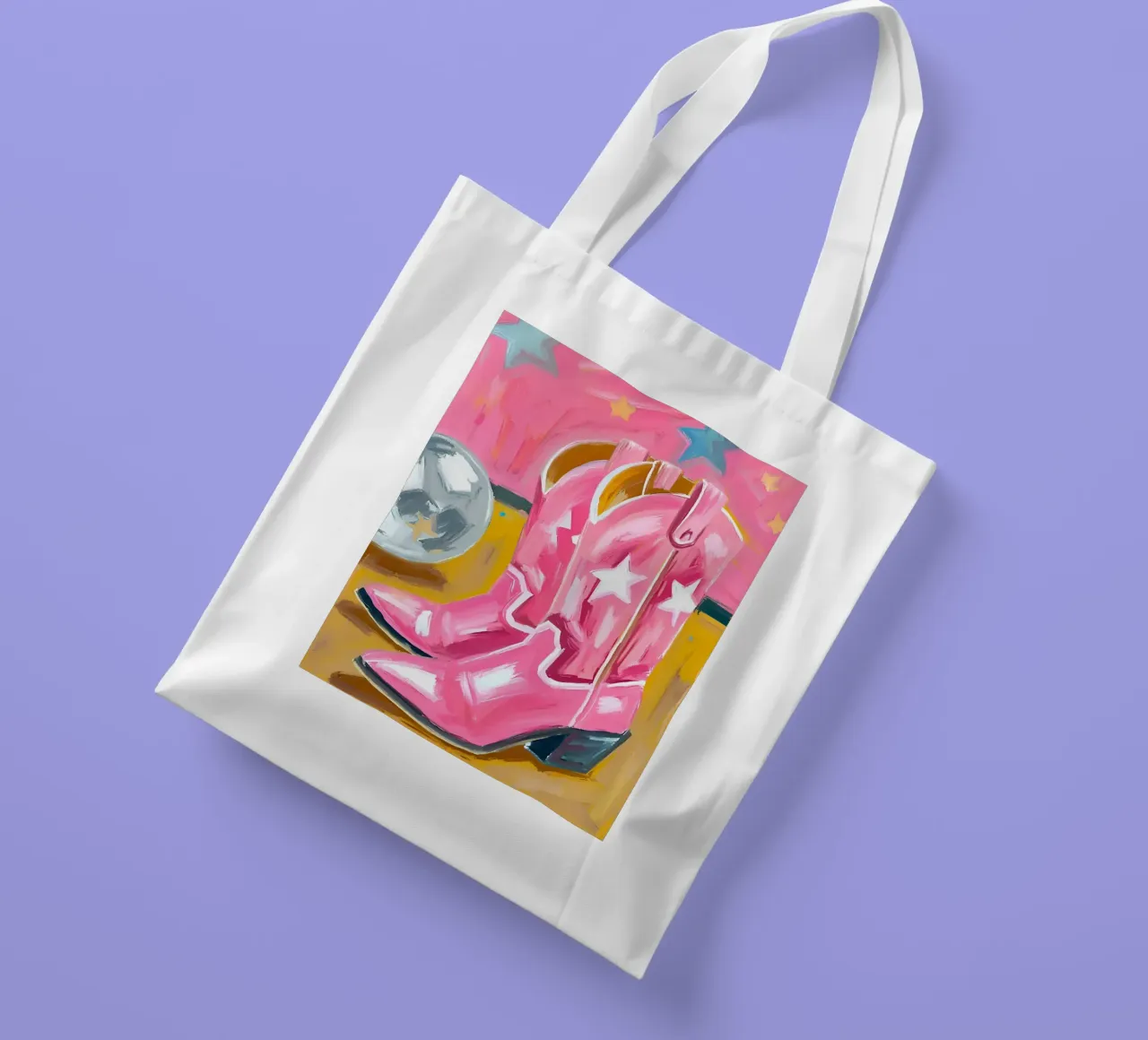 Disco Boots borsa in juta da Ohkimiko