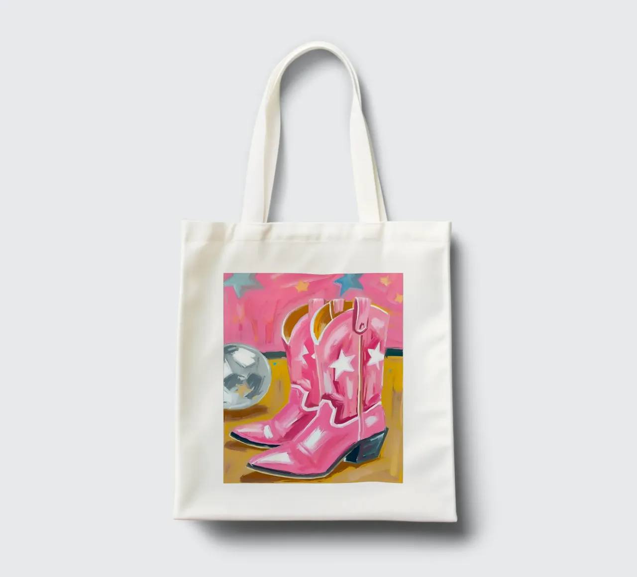 Disco Boots borsa in juta da Ohkimiko