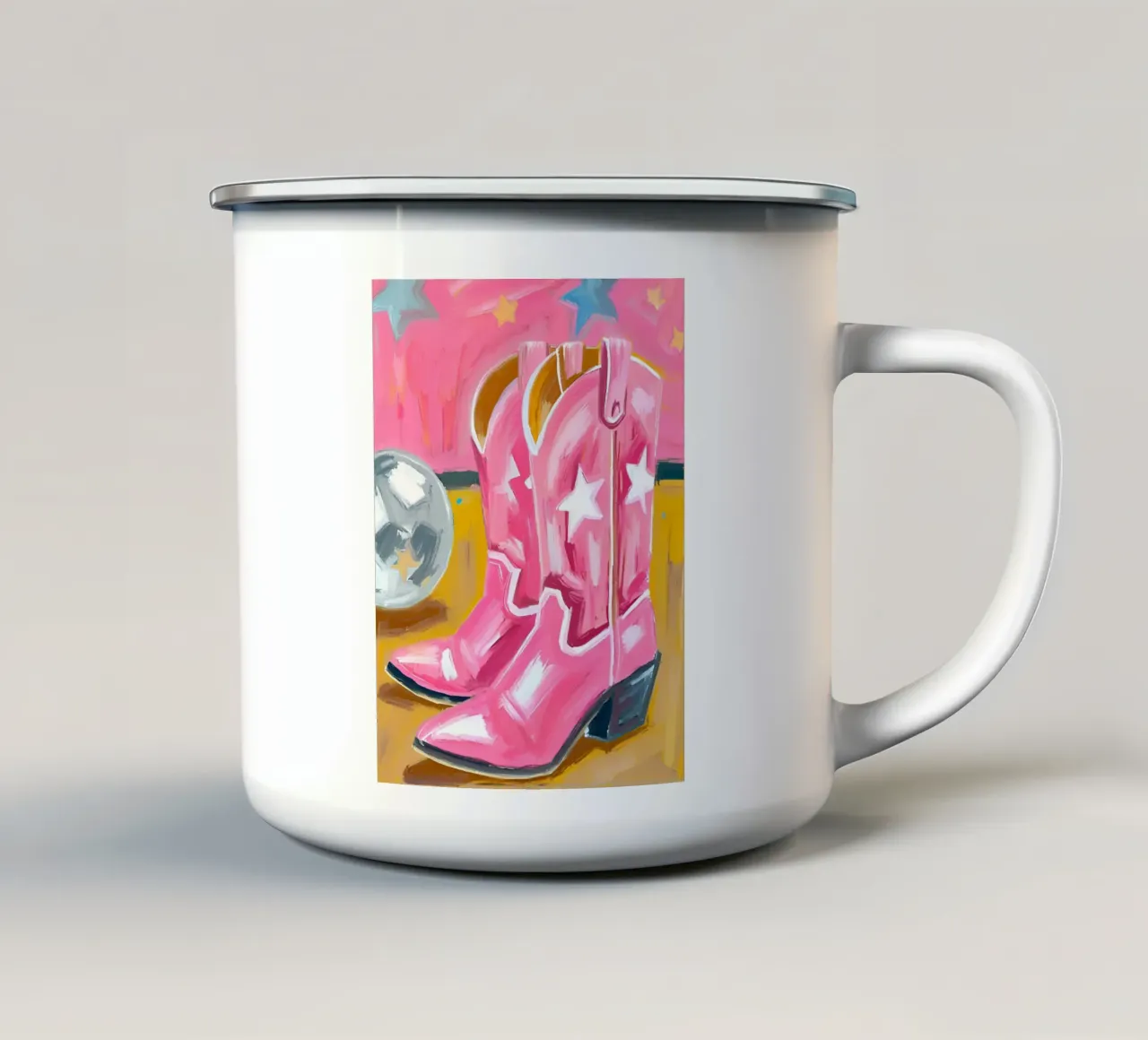 Disco Boots tazza in smalto da Ohkimiko