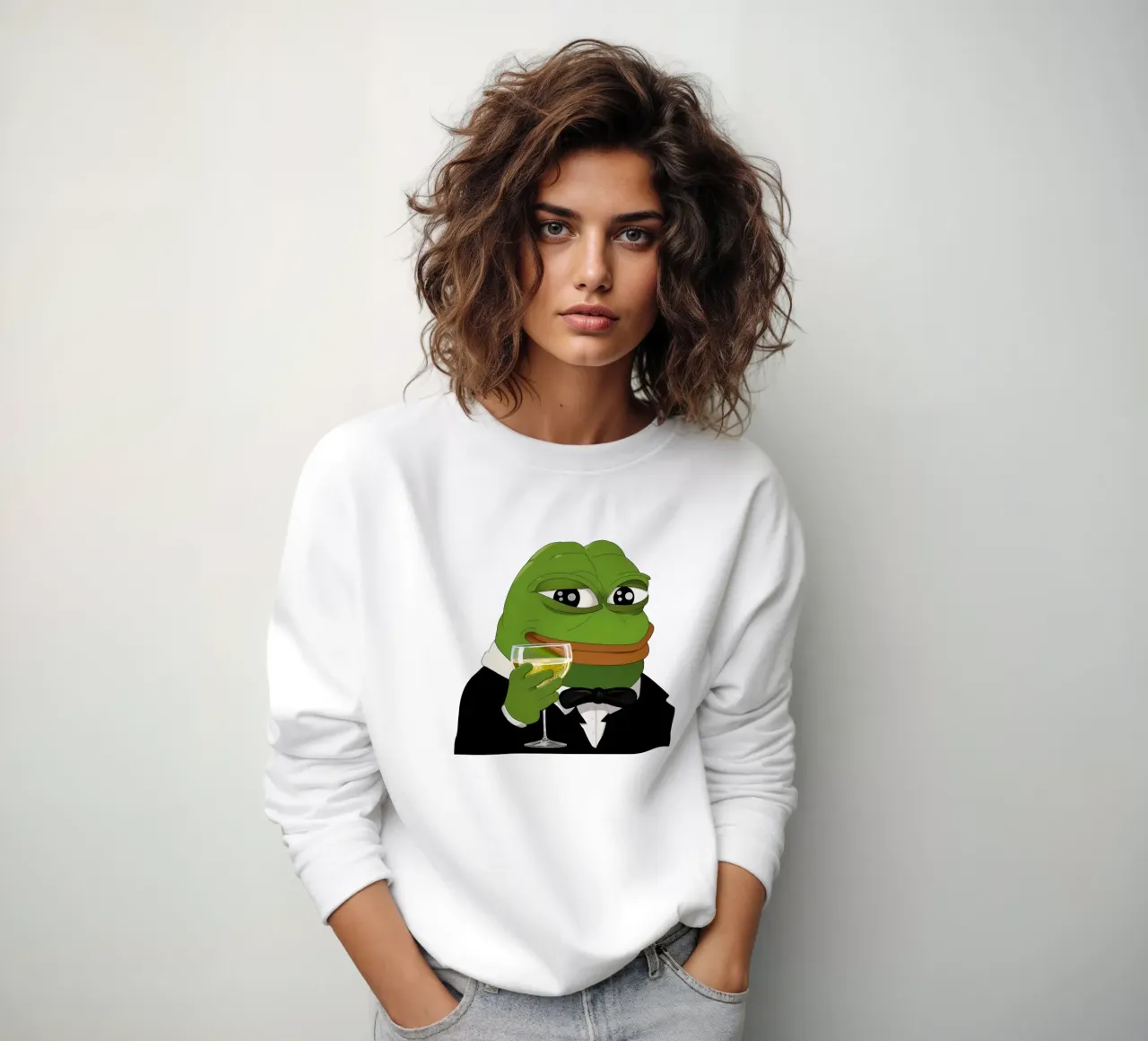 Pepe Frog Cheers Meme Art felpa da Lootprint