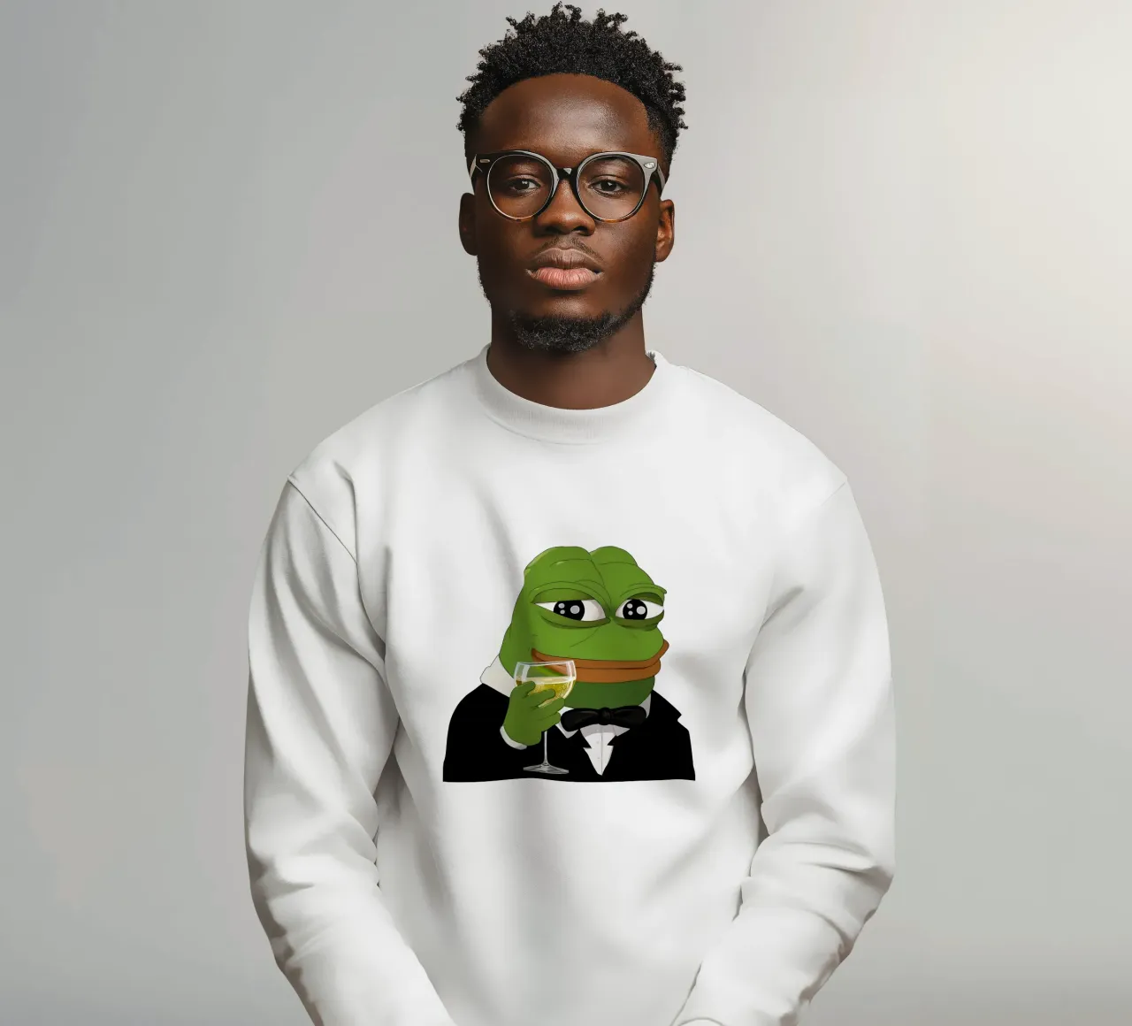 Pepe Frog Cheers Meme Art felpa da Lootprint
