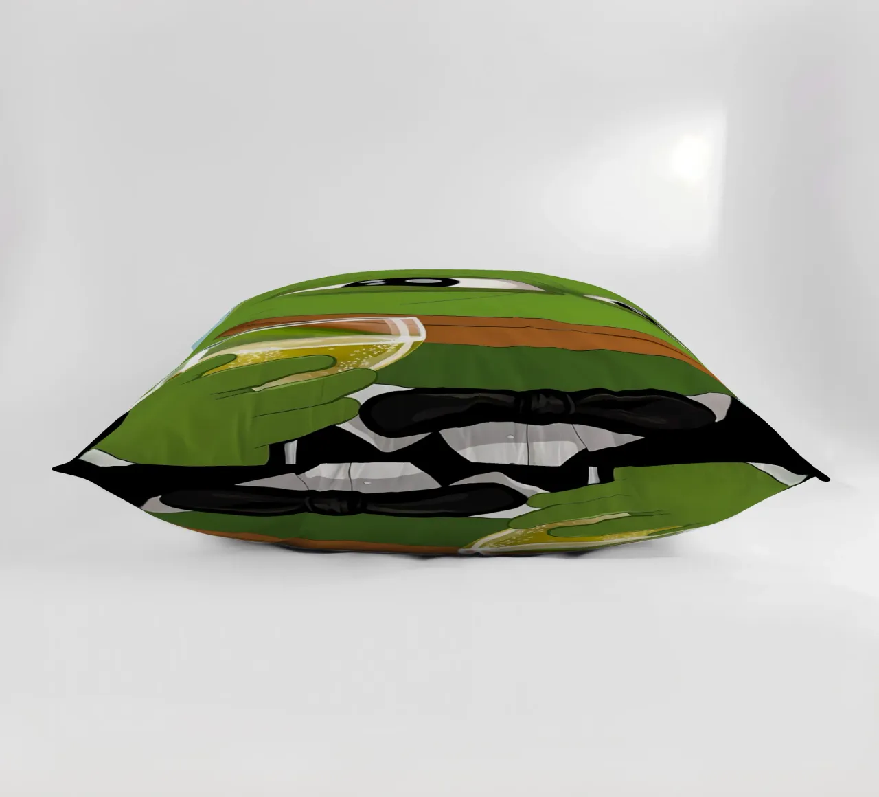 Pepe Frog Cheers Meme Art cuscino da Lootprint