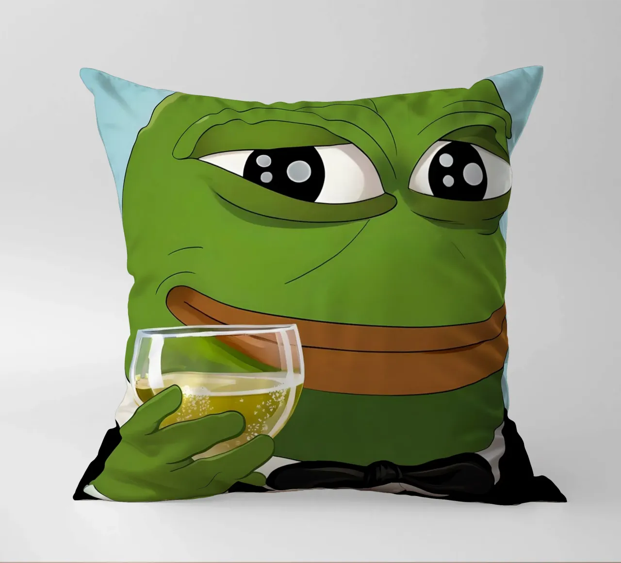 Pepe Frog Cheers Meme Art cuscino da Lootprint