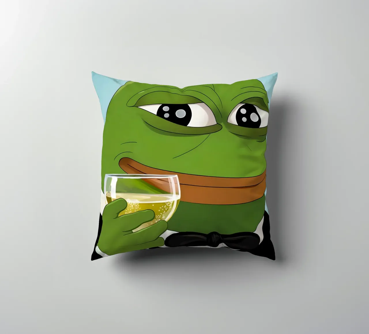 Pepe Frog Cheers Meme Art cuscino da Lootprint