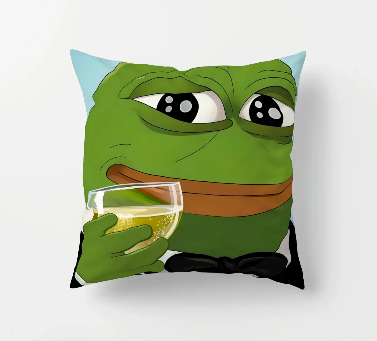 Pepe Frog Cheers Meme Art cuscino da Lootprint