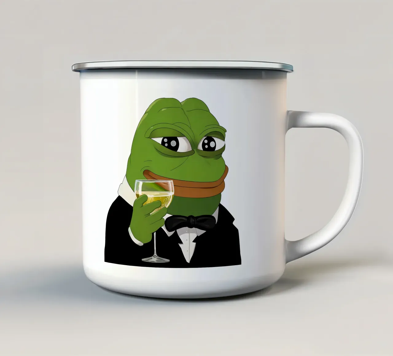 Pepe Frog Cheers Meme Art tazza in smalto da Lootprint
