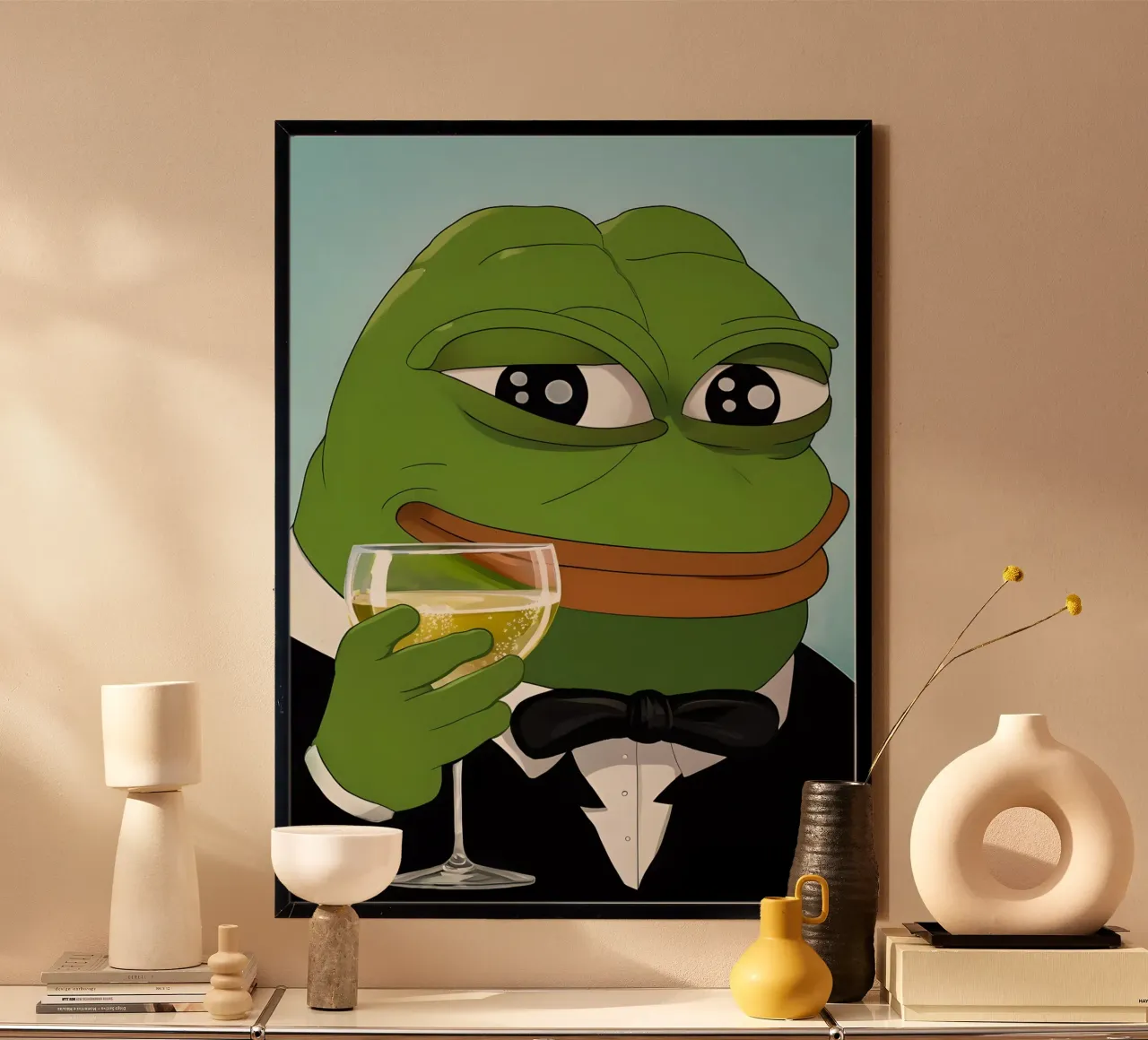 Pepe Frog Cheers Meme Art carta hahnemühle da Lootprint
