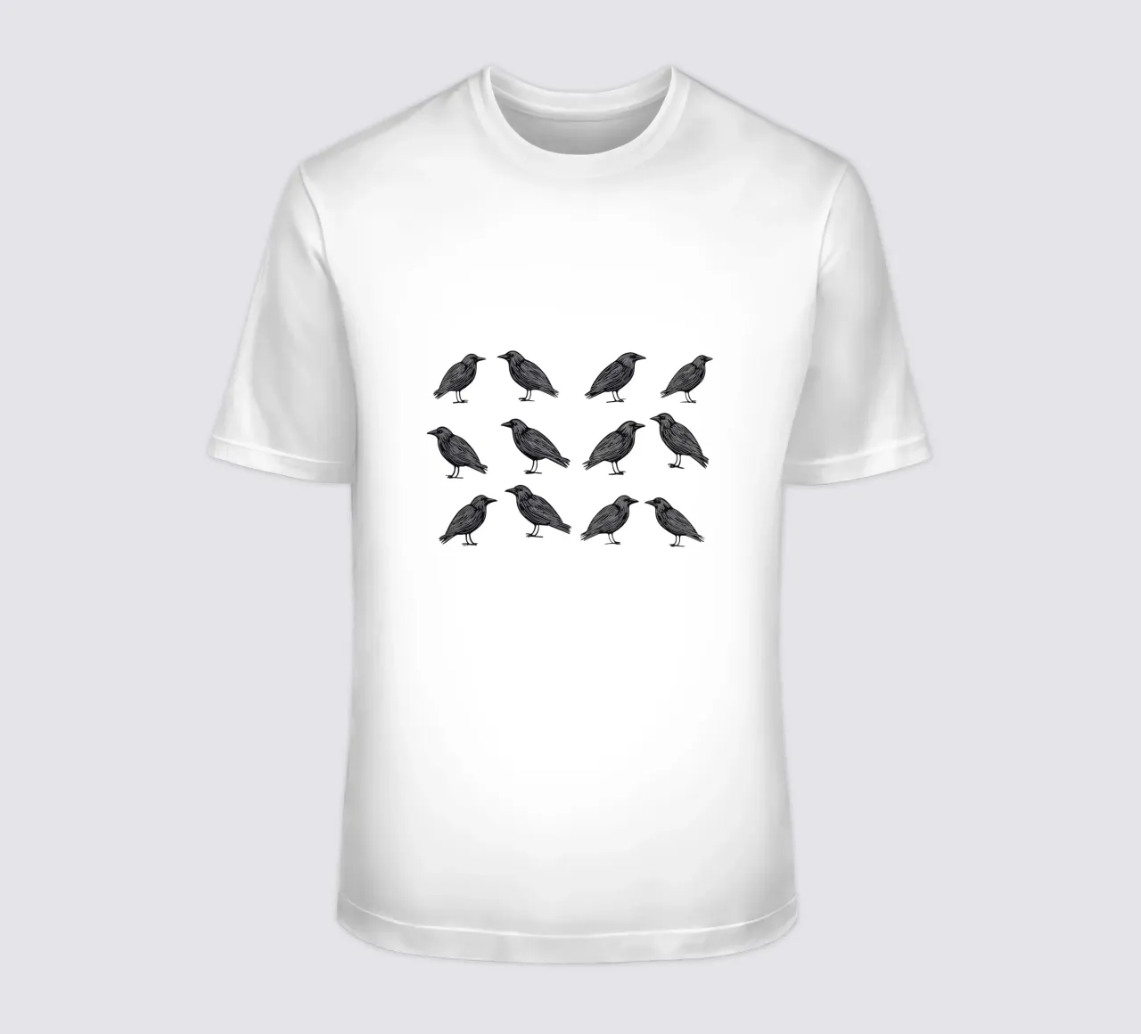 Design minimalista di uccelli in bianco e nero t-shirt da Autofocus