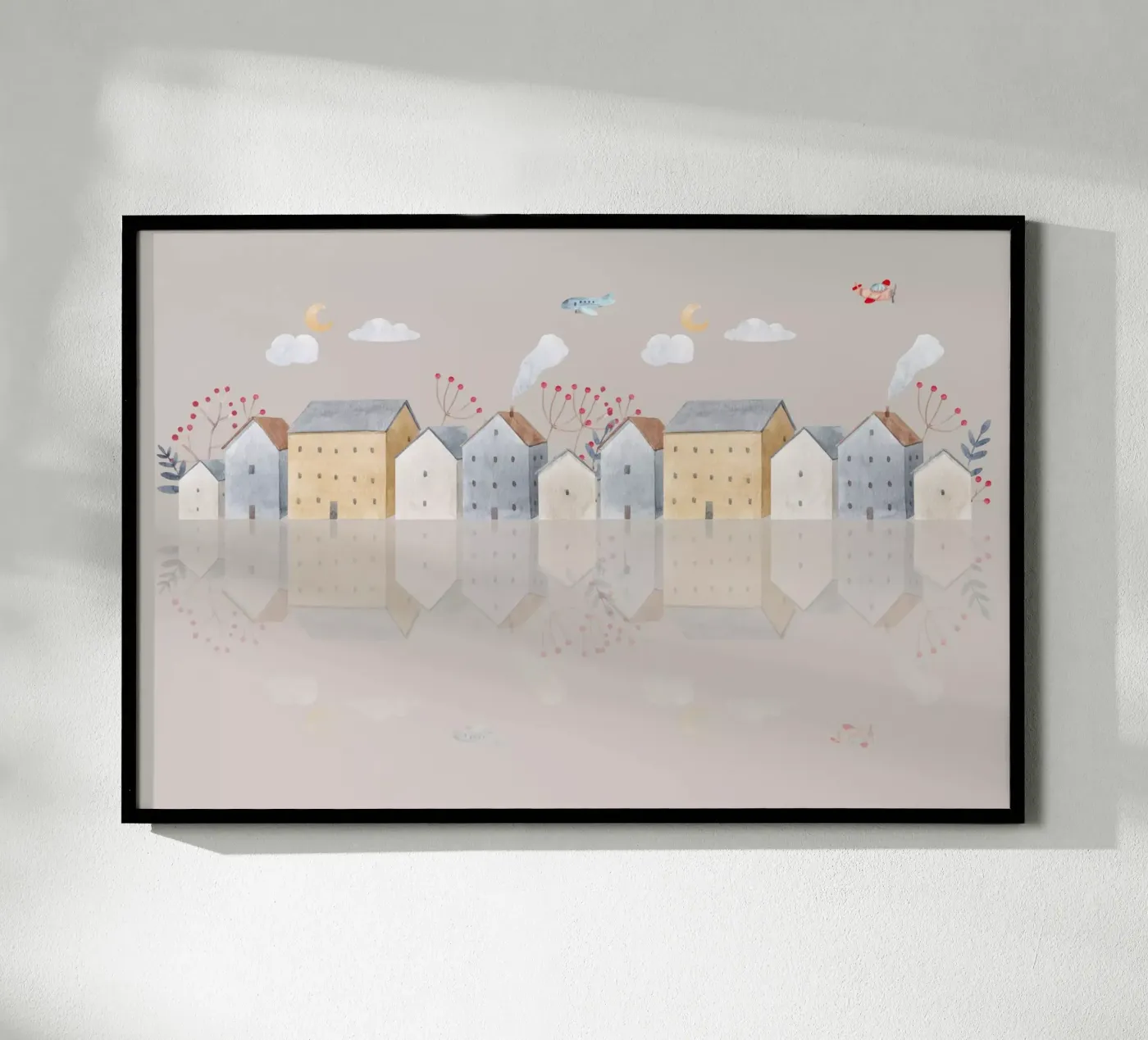 Tiny Town Dreamscape poster by Doodle Dreams Art