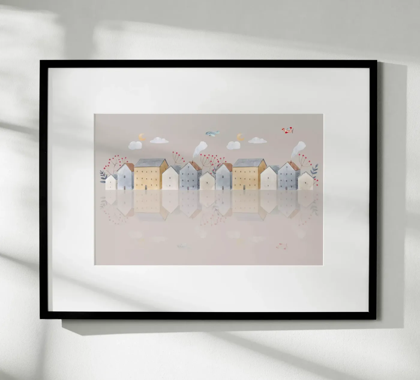 Tiny Town Dreamscape poster by Doodle Dreams Art