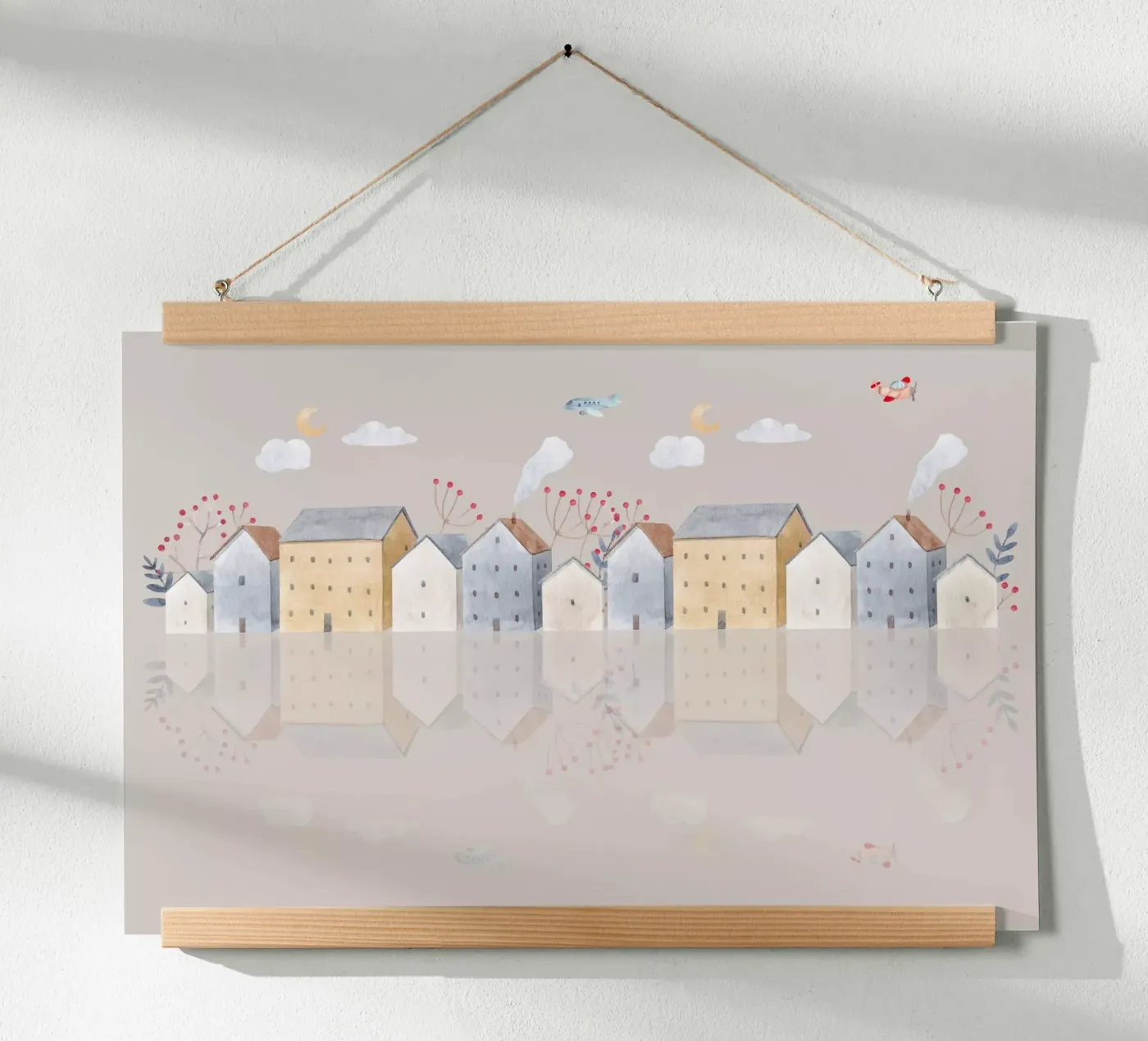 Tiny Town Dreamscape poster by Doodle Dreams Art