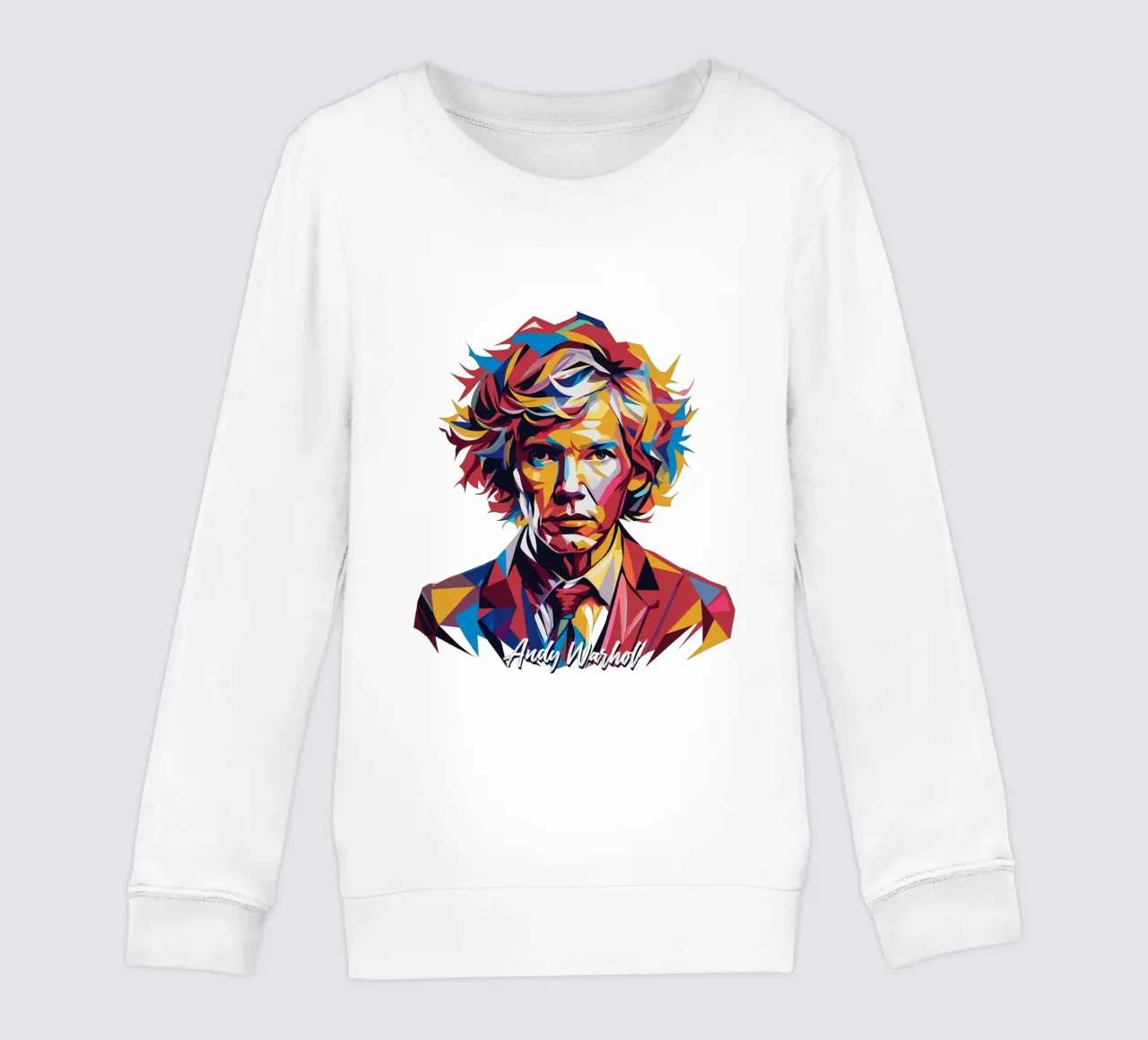 Andy Warhol WPAP Por Art kids sweatshirt by vectorartnesia