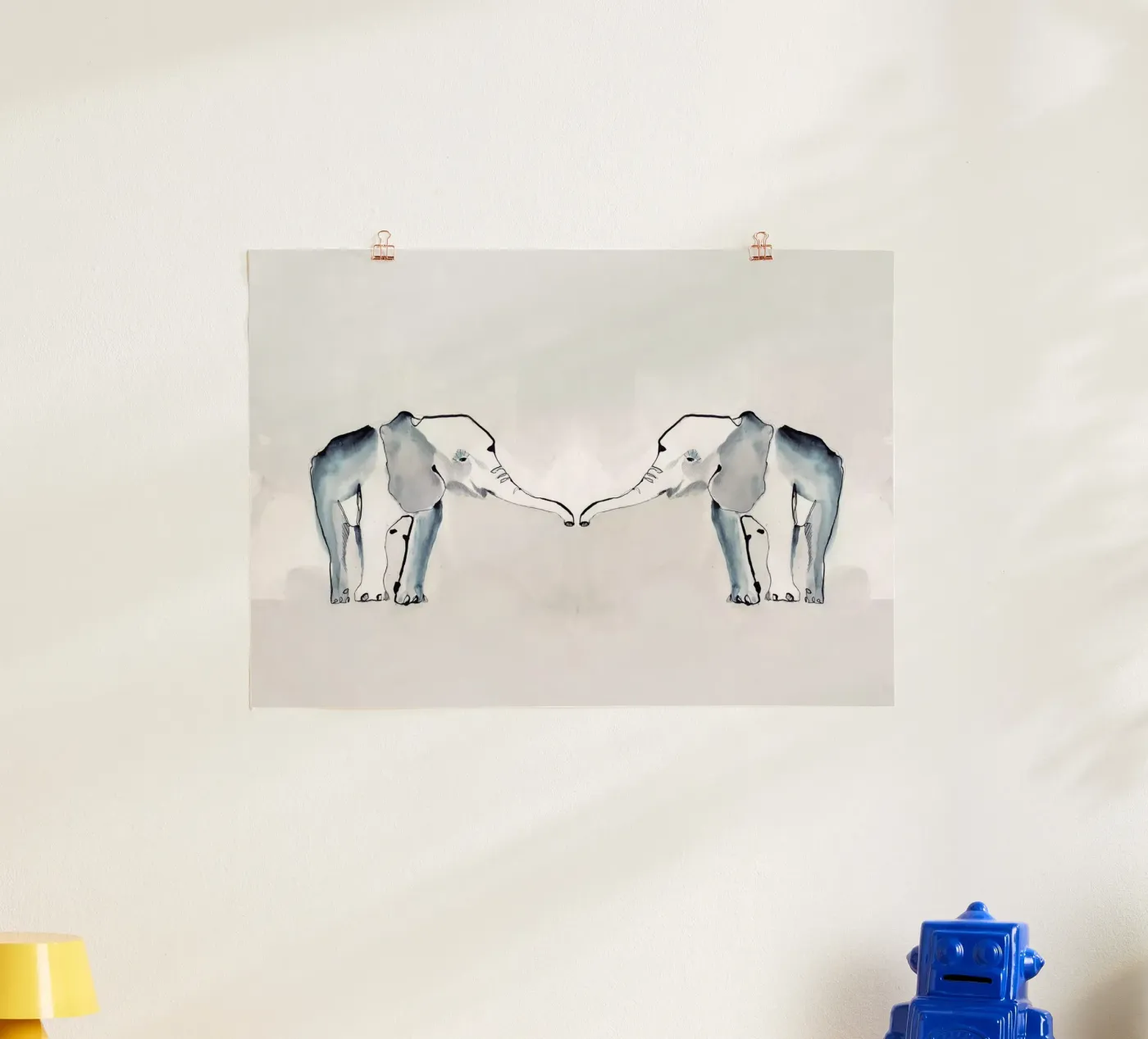 Gemelli elefanti poster da Petit Boom Prints