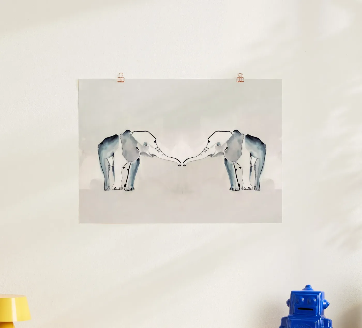 Gemelli elefanti poster da Petit Boom Prints