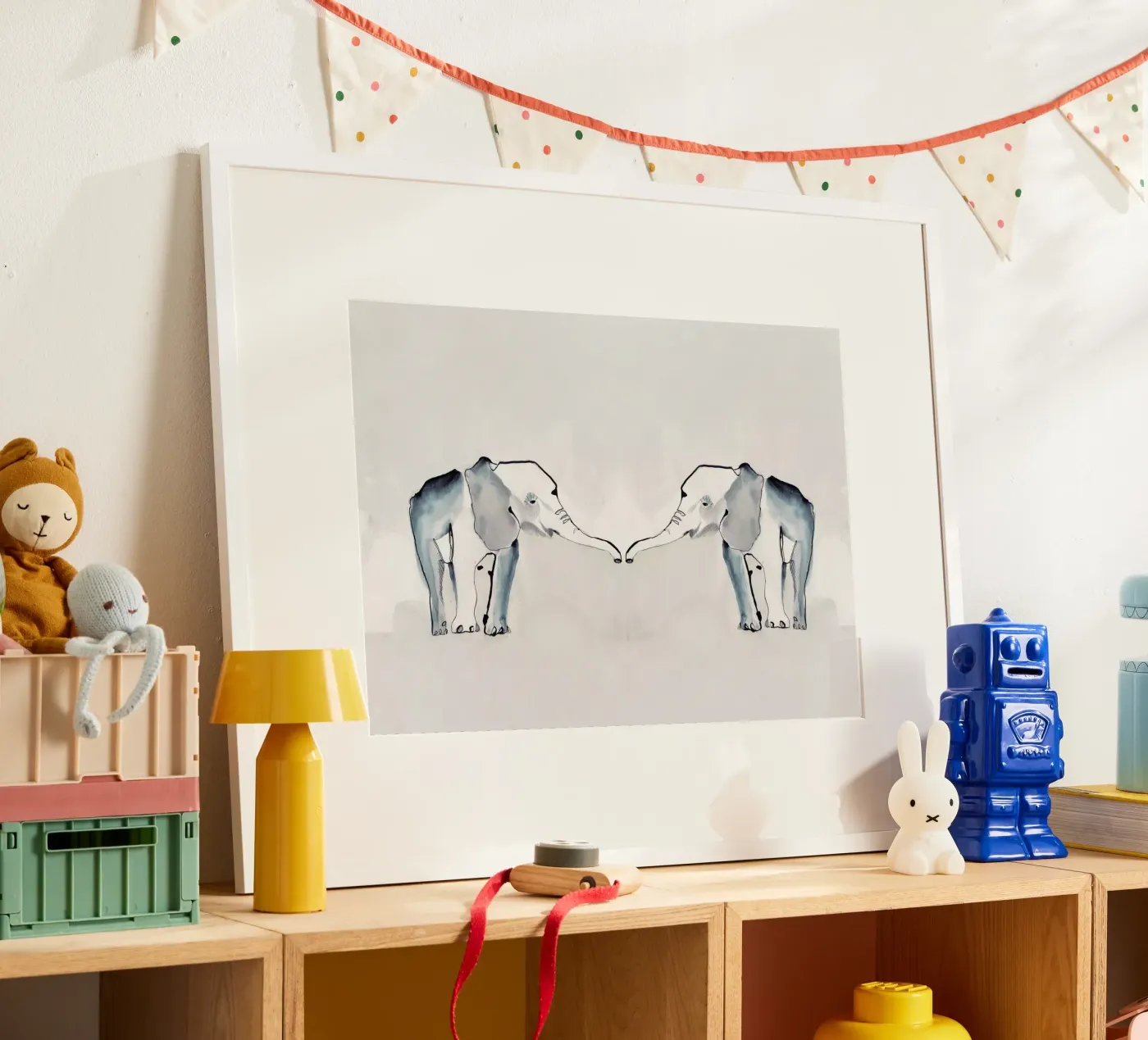 Gemelli elefanti poster da Petit Boom Prints