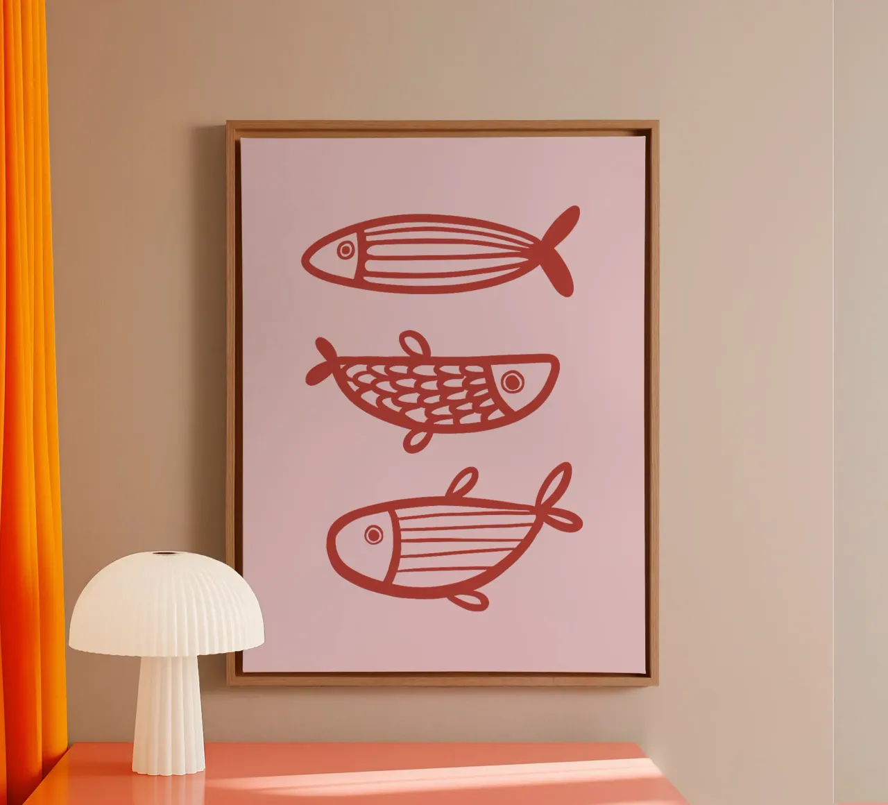 Fish tela da we line studio - art