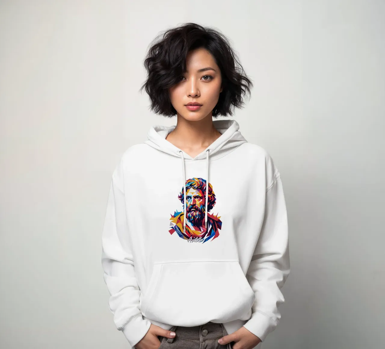 Aristotle WPAP Pop ARt felpa con cappuccio da vectorartnesia