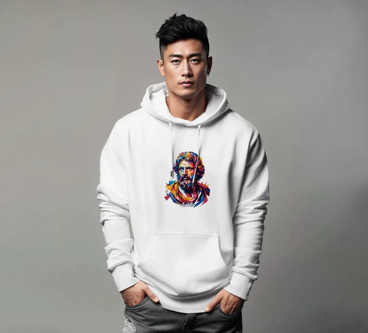 Aristotle WPAP Pop ARt felpa con cappuccio da vectorartnesia