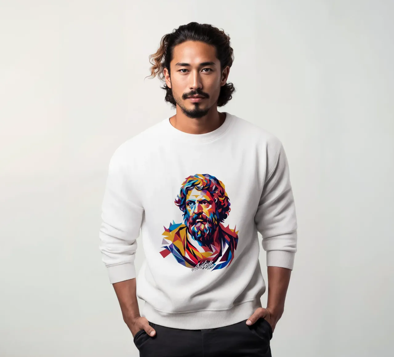 Aristotle WPAP Pop ARt felpa da vectorartnesia