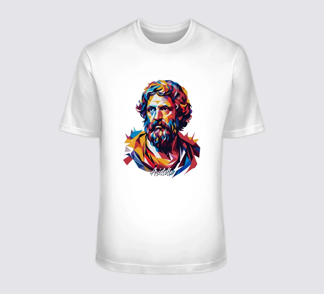 Aristotle WPAP Pop ARt t-shirt da vectorartnesia