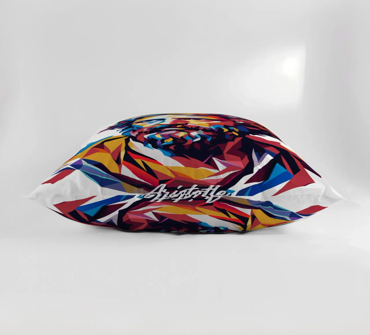 Aristotle WPAP Pop ARt cuscino da vectorartnesia