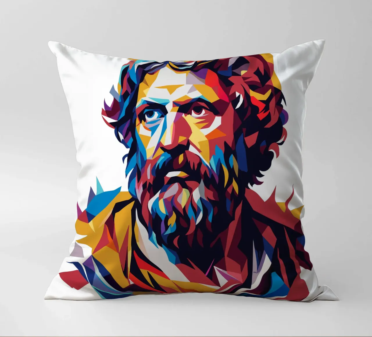 Aristotle WPAP Pop ARt cuscino da vectorartnesia