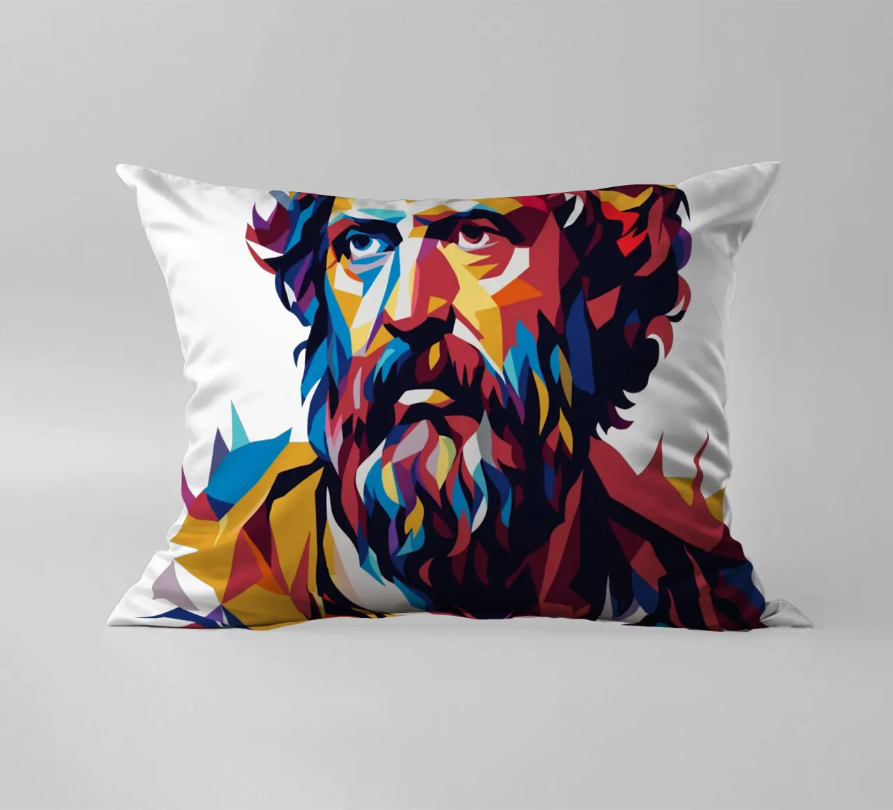 Aristotle WPAP Pop ARt cuscino da vectorartnesia