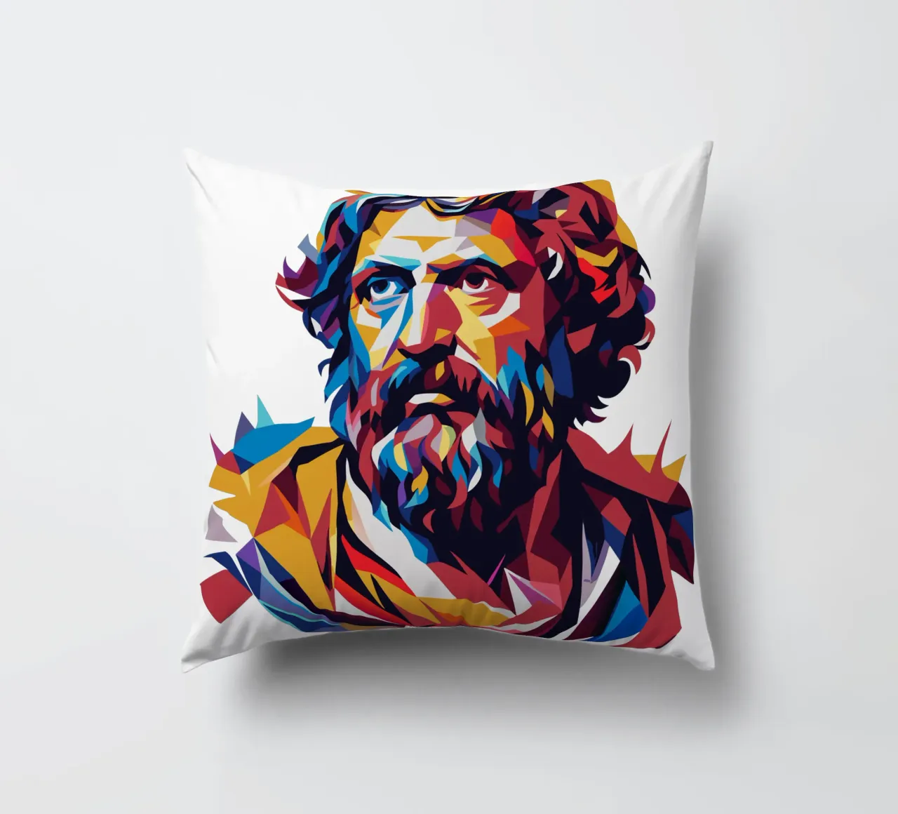 Aristotle WPAP Pop ARt cuscino da vectorartnesia