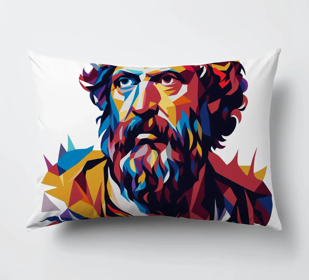 Aristotle WPAP Pop ARt cuscino da vectorartnesia